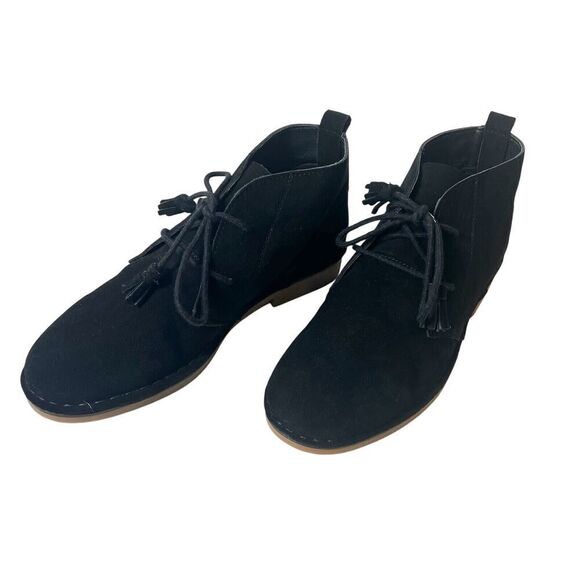 Tommy Bahama Evert Black Suede Leather Chukka Desert Ankle Booties Women's Sz 10 - Picture 3 of 11